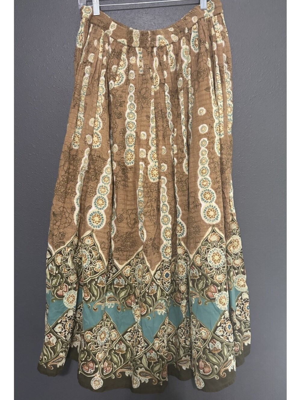 Take Two Vintage Boho Earthtone Skirt Cotton XL Earthy